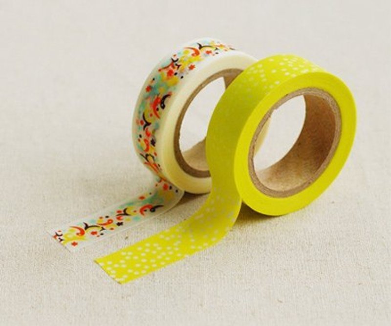 Dailylike 和纸胶带(2入) 23-Frank,E2D97952 - 纸胶带 - 纸 黄色