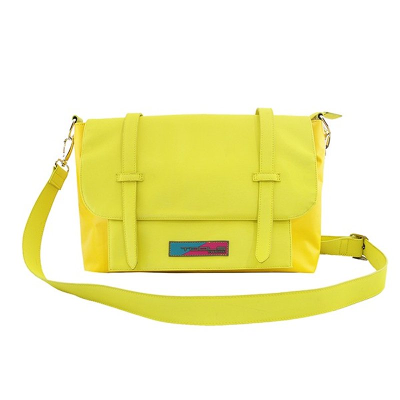 tools邮差图尔包::防泼水::品味::休闲#黄140209-07 - 侧背包/斜挎包 - 防水材质 黄色