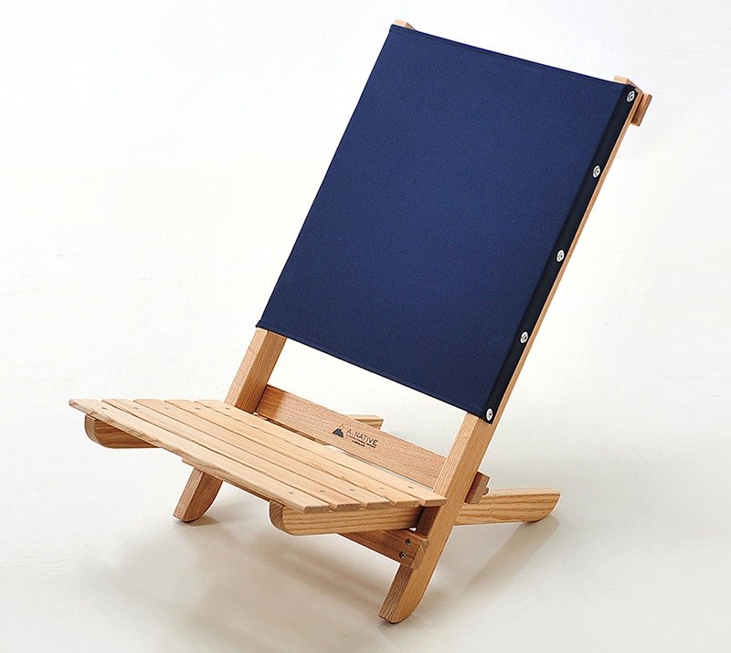 A.NATIVE 户外露营野餐木制折叠地椅 /海军蓝 - 椅子/沙发 - 木头 蓝色