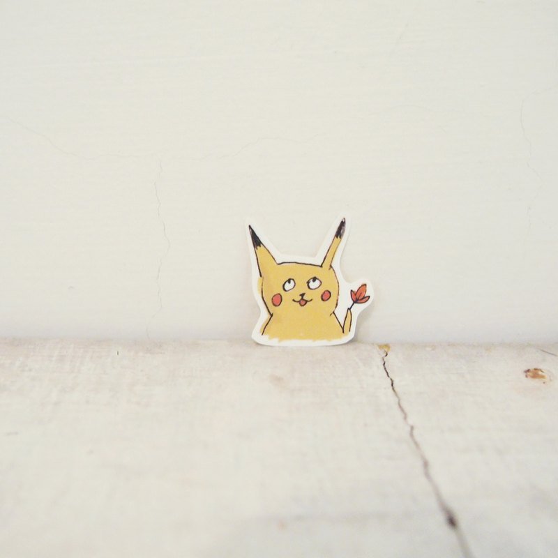 ¤秋秋的／雾面贴纸 (2入) - 贴纸 - 纸 黄色