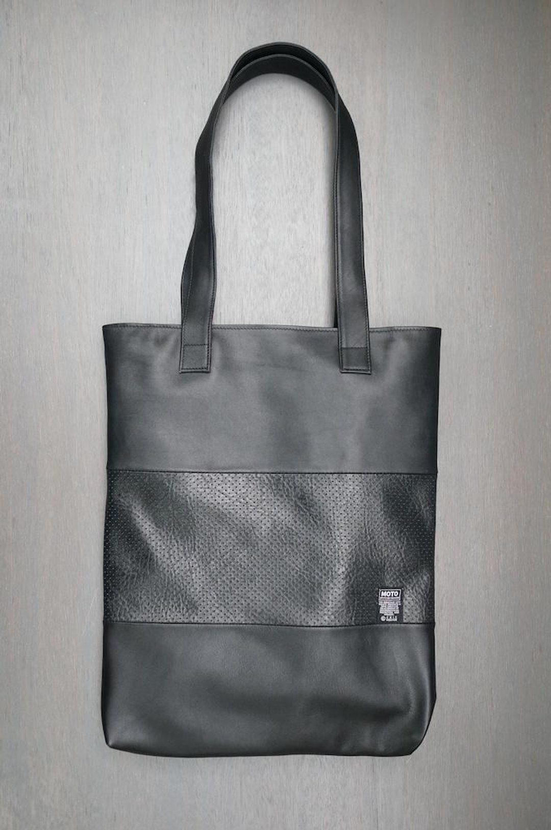 【MOTO 250cc】－Tote Bags/购物袋/托特包_08218 - 手提包/手提袋 - 真皮 黑色