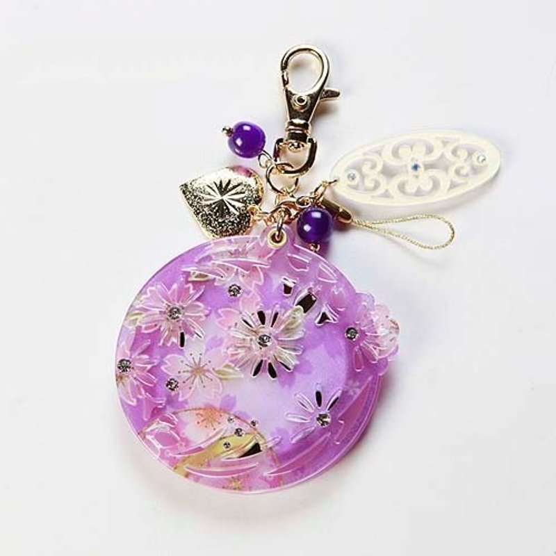 【MITHX】千樱花火,镶钻,镜子,吊饰-紫 - 吊饰 - 塑料 紫色