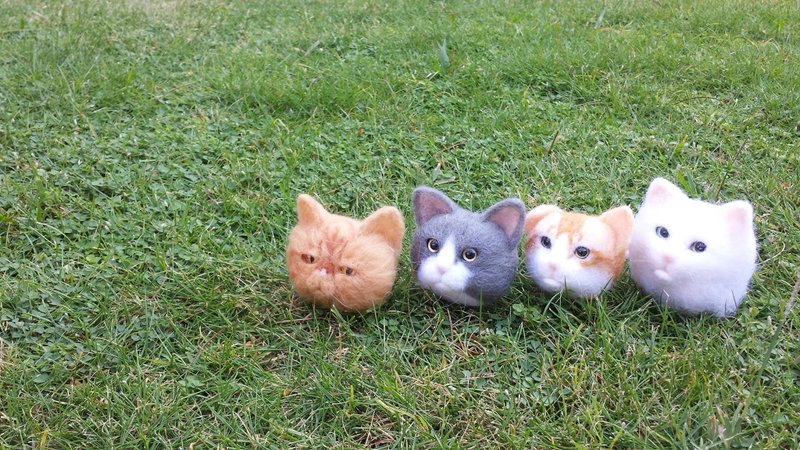 拟真猫猫头  (定制化) - 玩偶/公仔 - 羊毛 多色