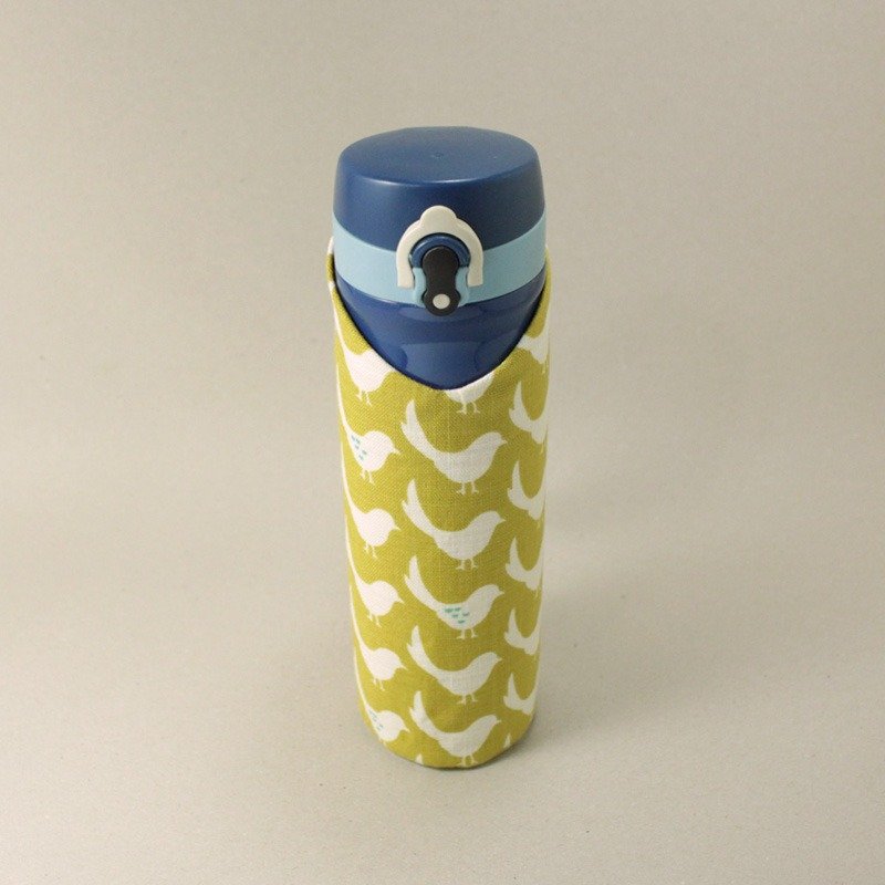 a'doubao 【随身瓶穿新衣】芥黄小鸟 / 水壶套 水壶袋 保温瓶套 - 随行杯提袋/水壶袋 - 其他材质 黄色