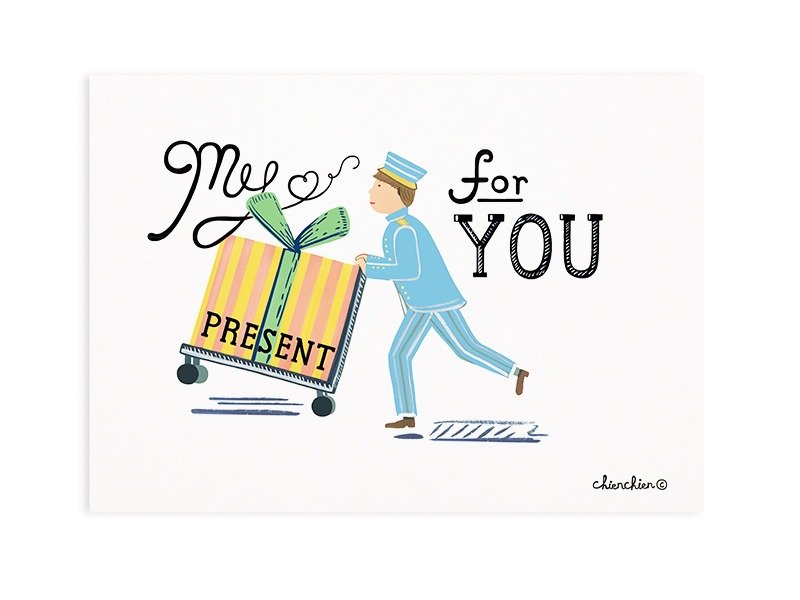 chienchien 给你的礼物    插画明信片   卡片 - 卡片/明信片 - 纸 