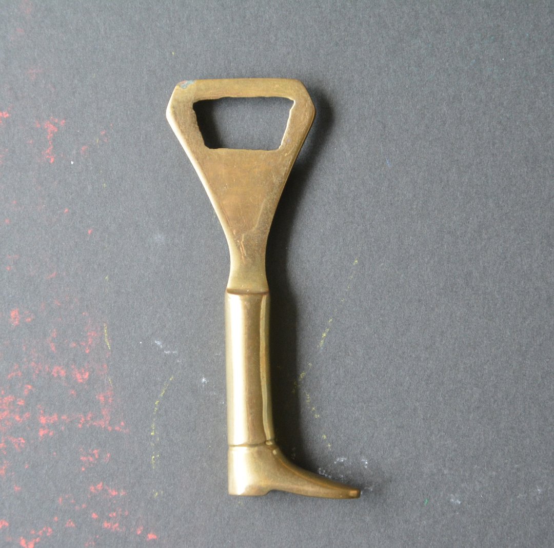 德国1960年代 古董金属开瓶器-靴子 - 其他 - 其他金属 金色