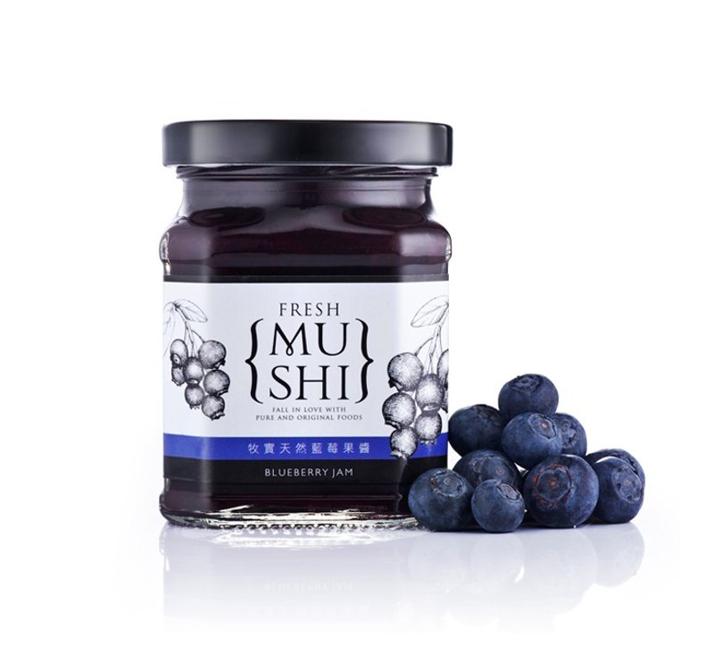 牧实天然选品 经典蓝莓果酱 100%纯果实│250g - 果酱/抹酱 - 新鲜食材 蓝色