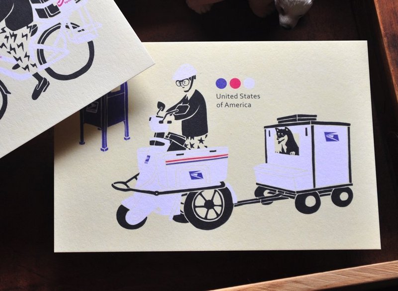 你好！美国邮差 - 卡片/明信片 - 纸 