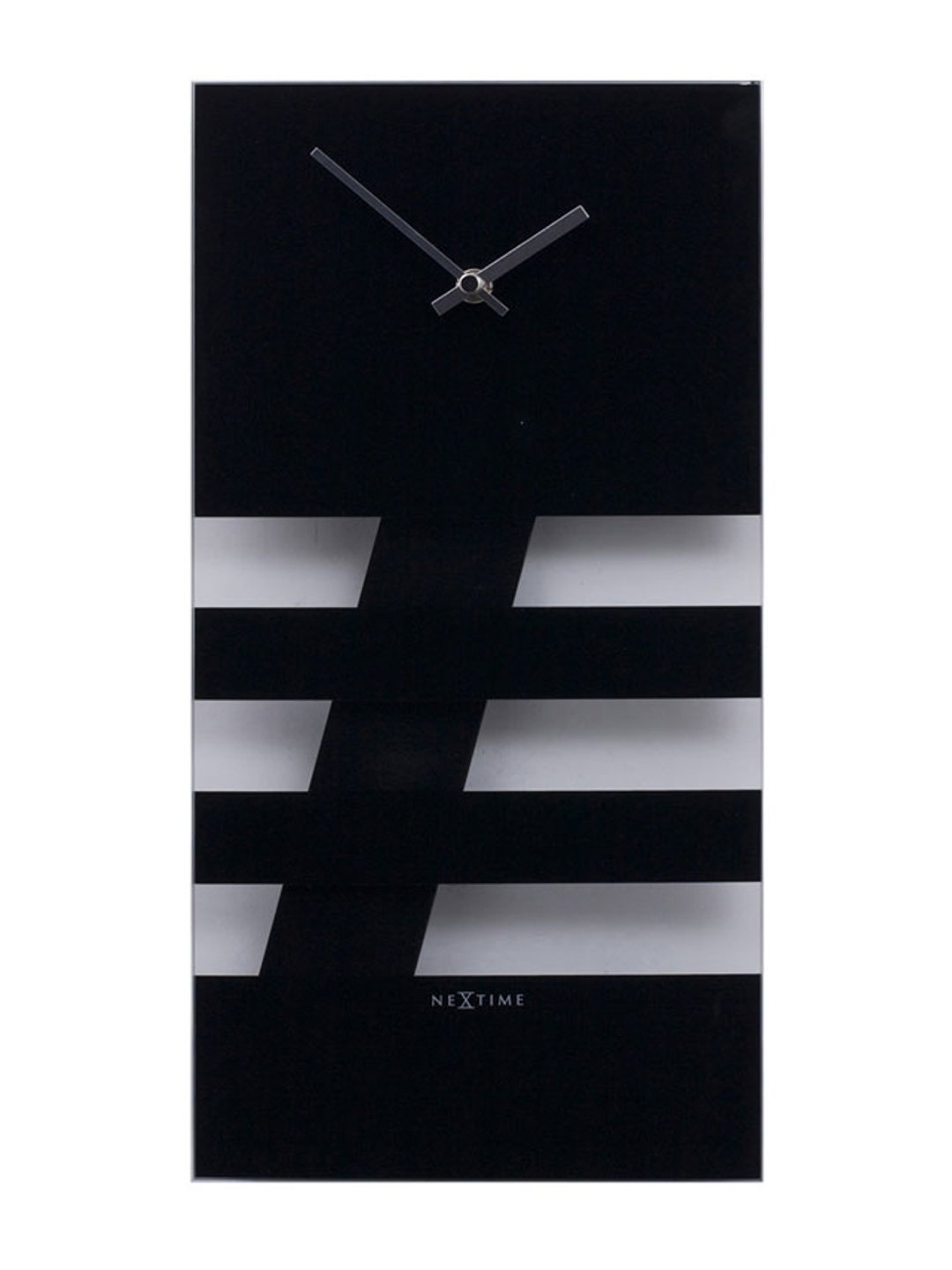 NeXtime wall clock Bold Stripes Black - Pendulum 长方形摇摆挂钟 - 时钟/闹钟 - 玻璃 黑色