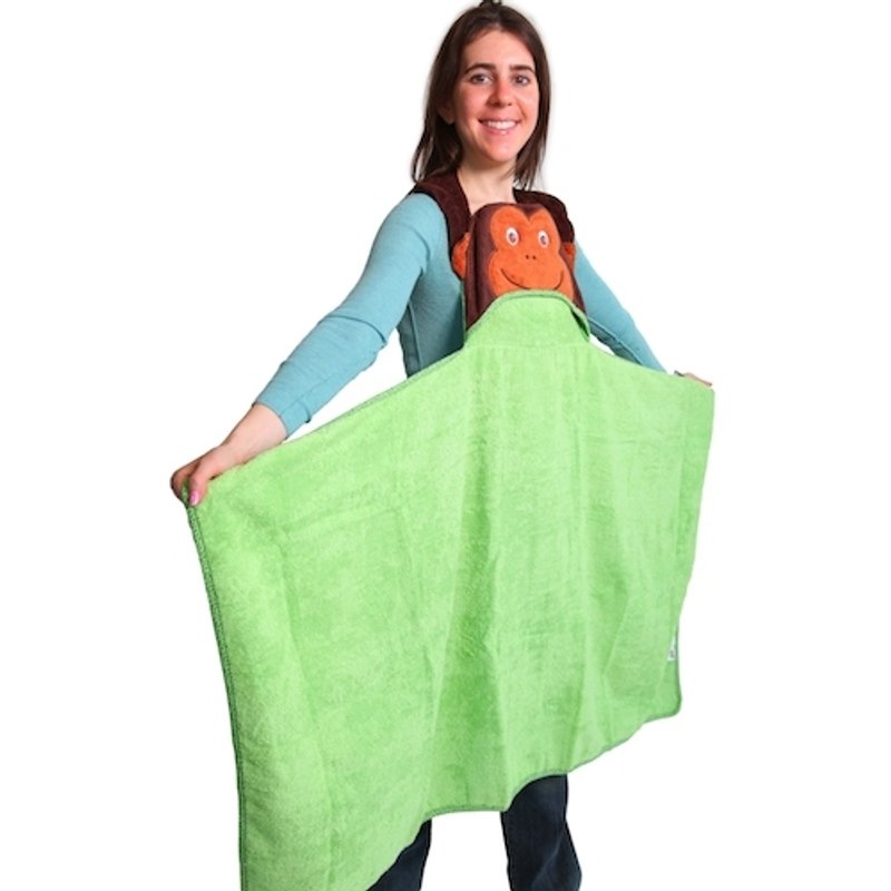 美国原装 悬挂式父母好帮手浴巾 for婴儿(猫熊款Only) - 其他 - 棉．麻 绿色