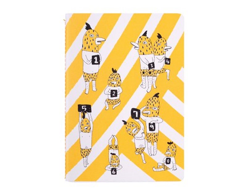 插画笔记本 / 集合报数 ! - 笔记本/手帐 - 纸 黄色