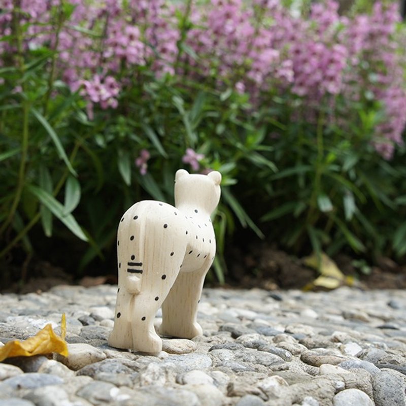 小东西_无垢原色小动物:斑点花豹_疗愈木制品_两只一组 - 摆饰 - 木头 卡其色