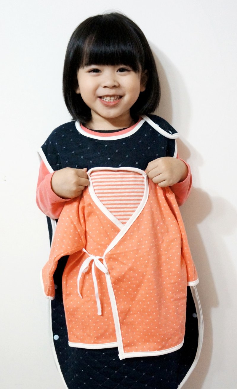 ~限量~手作四季都好棉超手感双层柔棉肚衣条文+水玉点随您选(一盒二件)目前剩绿色，黄白条喔～ - 满月礼盒 - 其他材质 