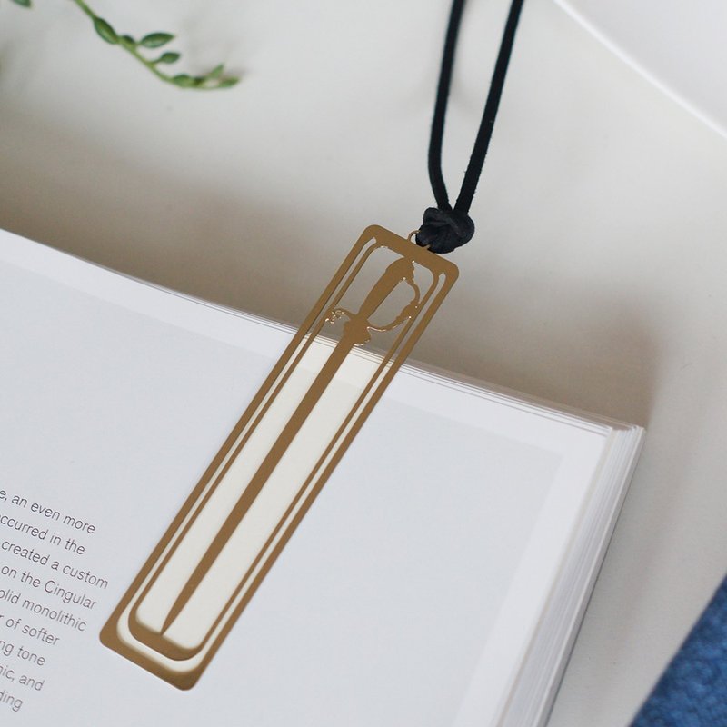 好合苑-狩猎刀金属书签-金色 - 其他 - 其他金属 