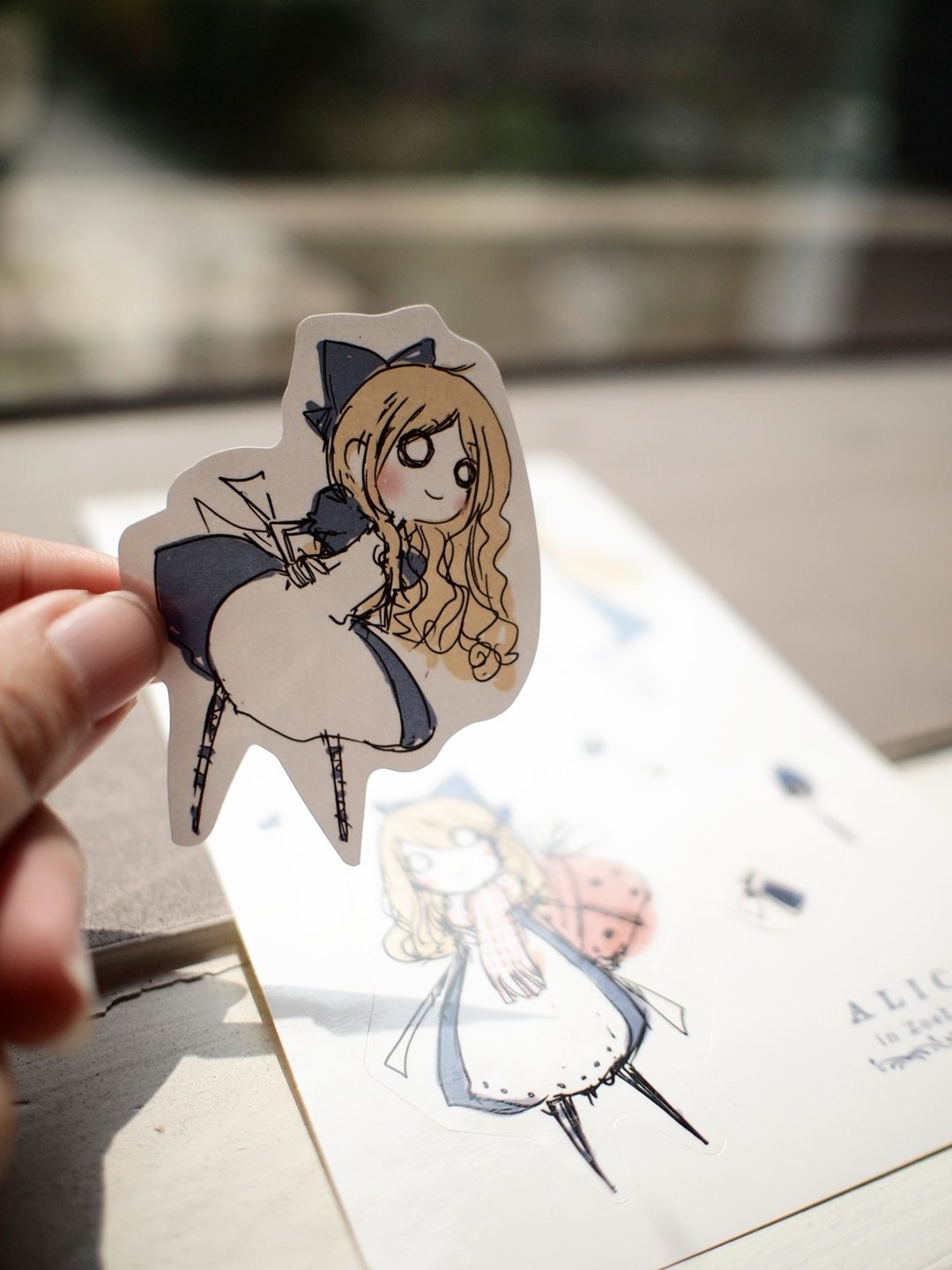 ZoeL * 爱丽丝插画 * 造型贴纸。Alice主角款* MIT(原创图案) - 贴纸 - 纸 蓝色