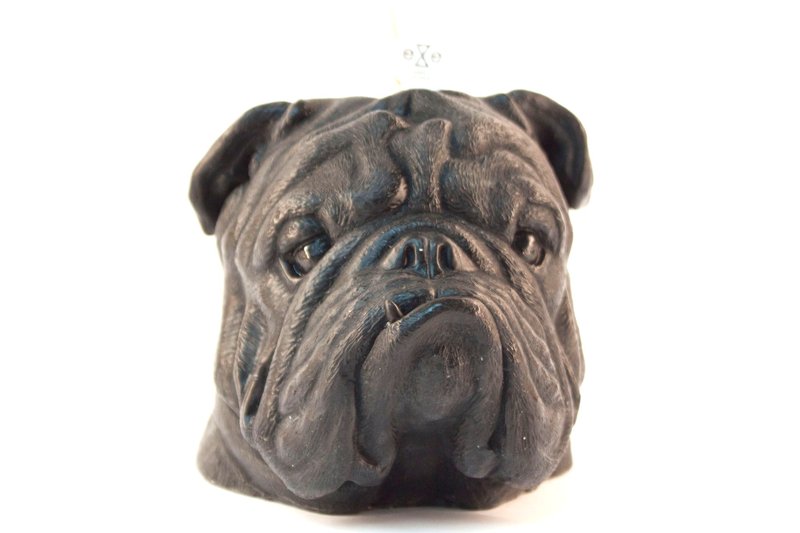 黑色英国斗牛犬造型蜡烛  Bulldog Candle - 蜡烛/烛台 - 蜡 黑色