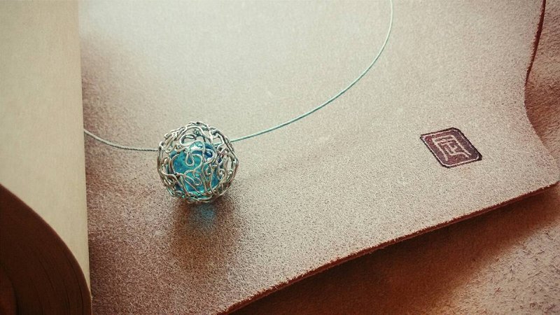 手作银饰 / 七巧玲珑心 / 925纯银 / 项链 - 项链 - 纯银 白色