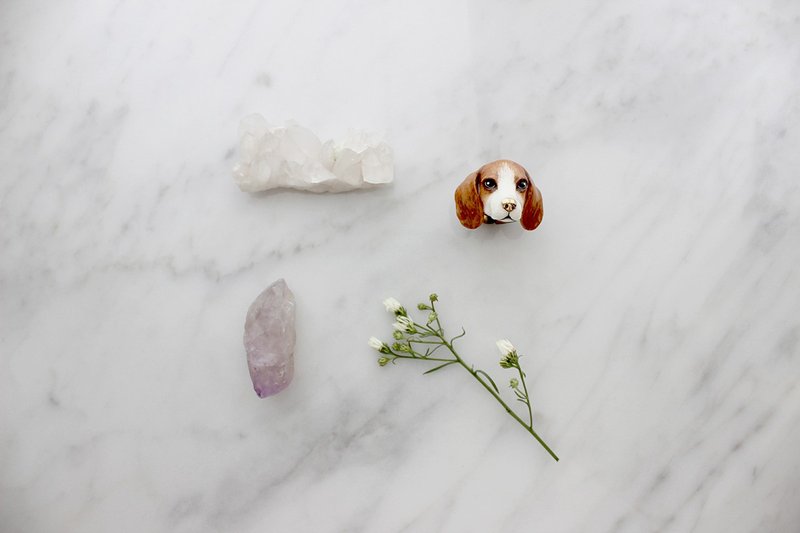小猎犬戒指 - 戒指 - 铜/黄铜 咖啡色