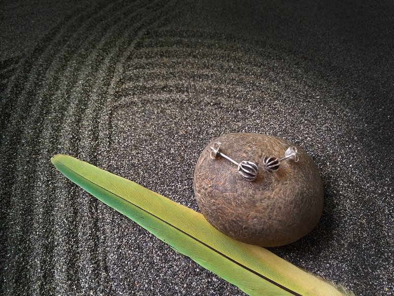 mittag【ER404】scepter 权杖耳环 设计师手工 纯银耳环-附品牌原木珠宝盒、拭银布...超取免运 - 耳环/耳夹 - 其他金属 绿色