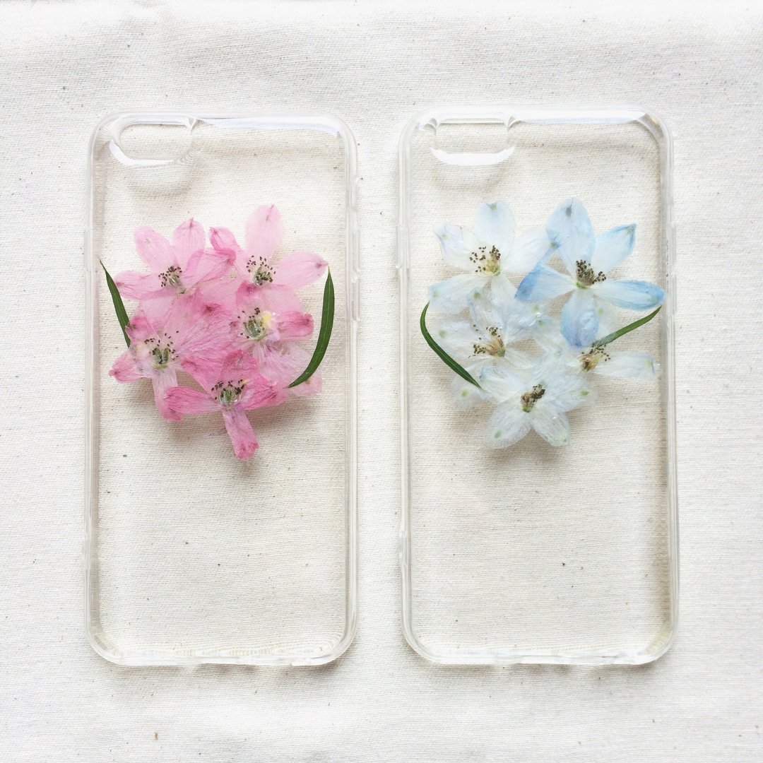 【iPhone case系列】花.时间 粉/蓝飞燕草手机壳 iPhone5/5s/6/6s - 其他 - 其他材质 