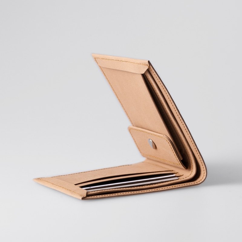 经典 零钱款 可水洗纸 短夹 / 纸钱包 / 纸皮夹 / 深棕 手工订制 - 皮夹/钱包 - 纸 咖啡色