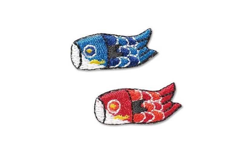 【京东都KYO-TO-TO】子どもの日シリーズ_鲤帜(鲤のぼり_绣片 - 编织/刺绣/羊毛毡/裁缝 - 绣线 红色