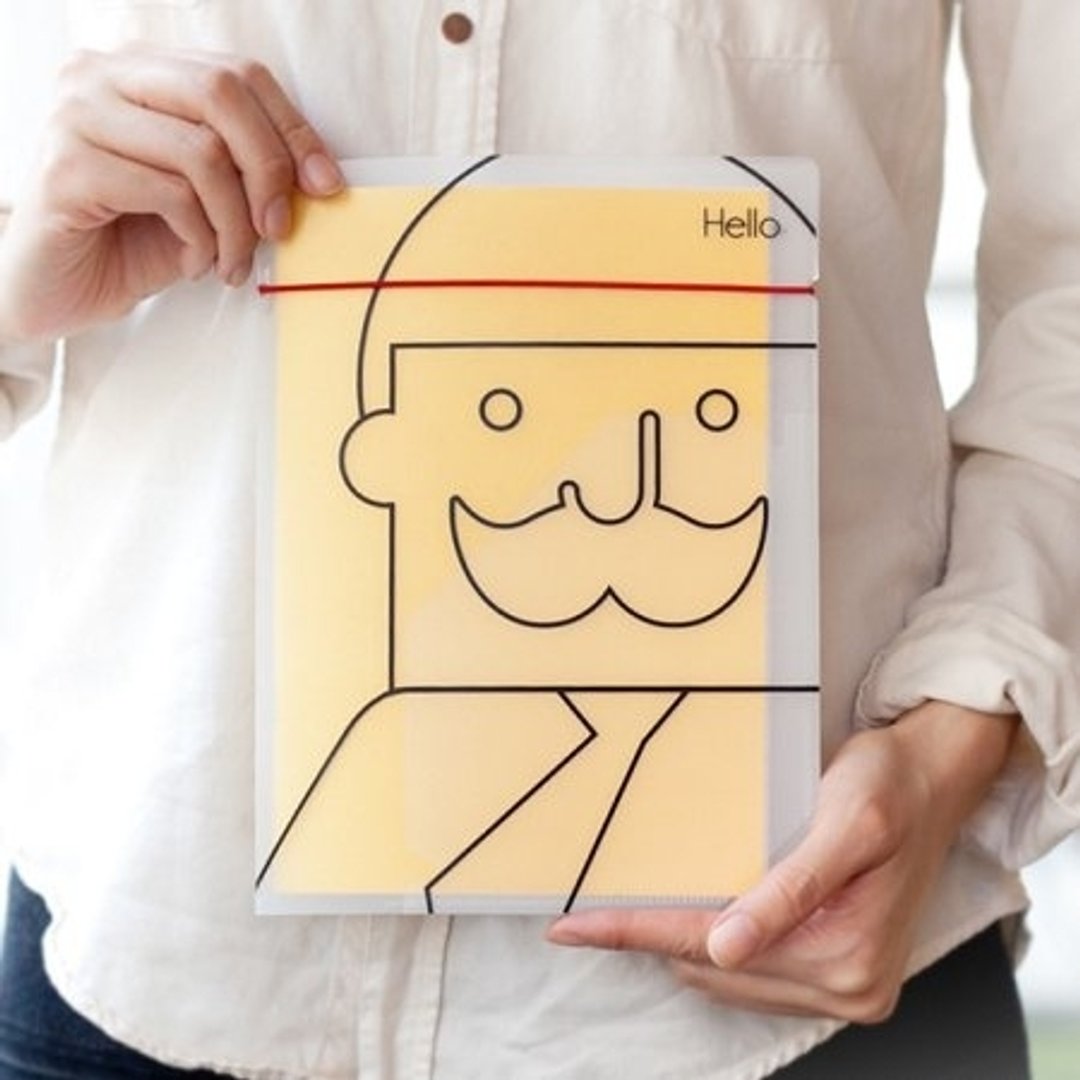 Dessin x Jstory-Mr.Babba A5档案夹(附笔记本),JST15454 - 文件夹/资料夹 - 纸 黄色