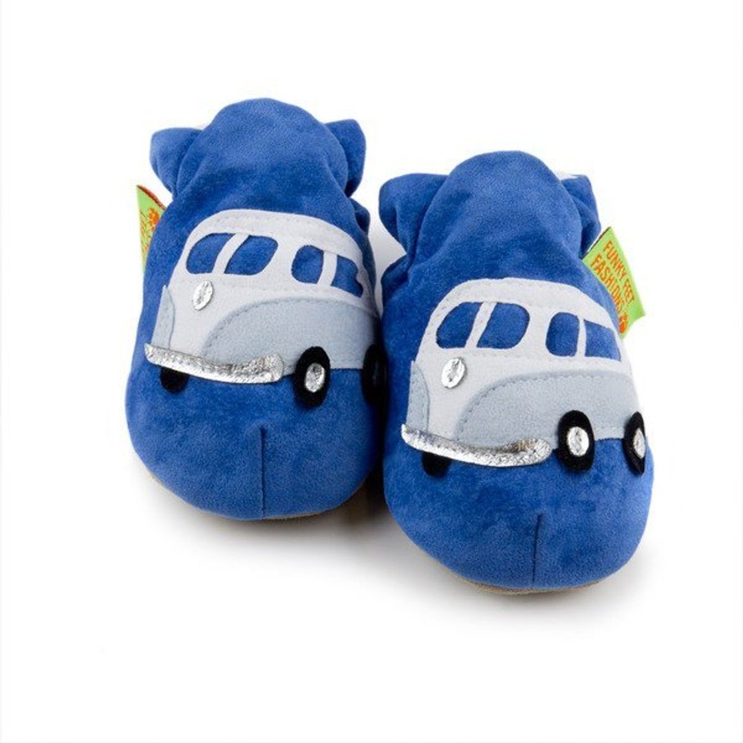 ★定制化★【英国手工鞋FunkyFeet Fashions】蓝色露营车学步鞋0-24M(NT$1750)/ 2-7Y(NT$1950) - 童装鞋 - 其他材质 蓝色