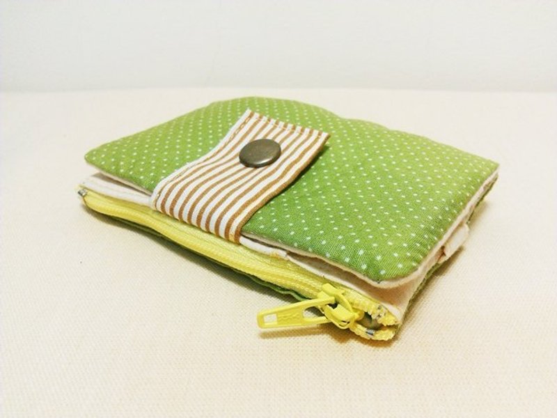 { 栀子手铺 } 俏皮点点零钱包(绿) - 零钱包 - 其他材质 绿色