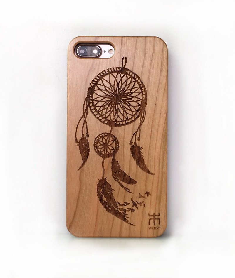 【免費客制】iPhone 17系列手機殼 iPhone木手機殼 實木 捕夢網 - 手机壳/手机套 - 木头 