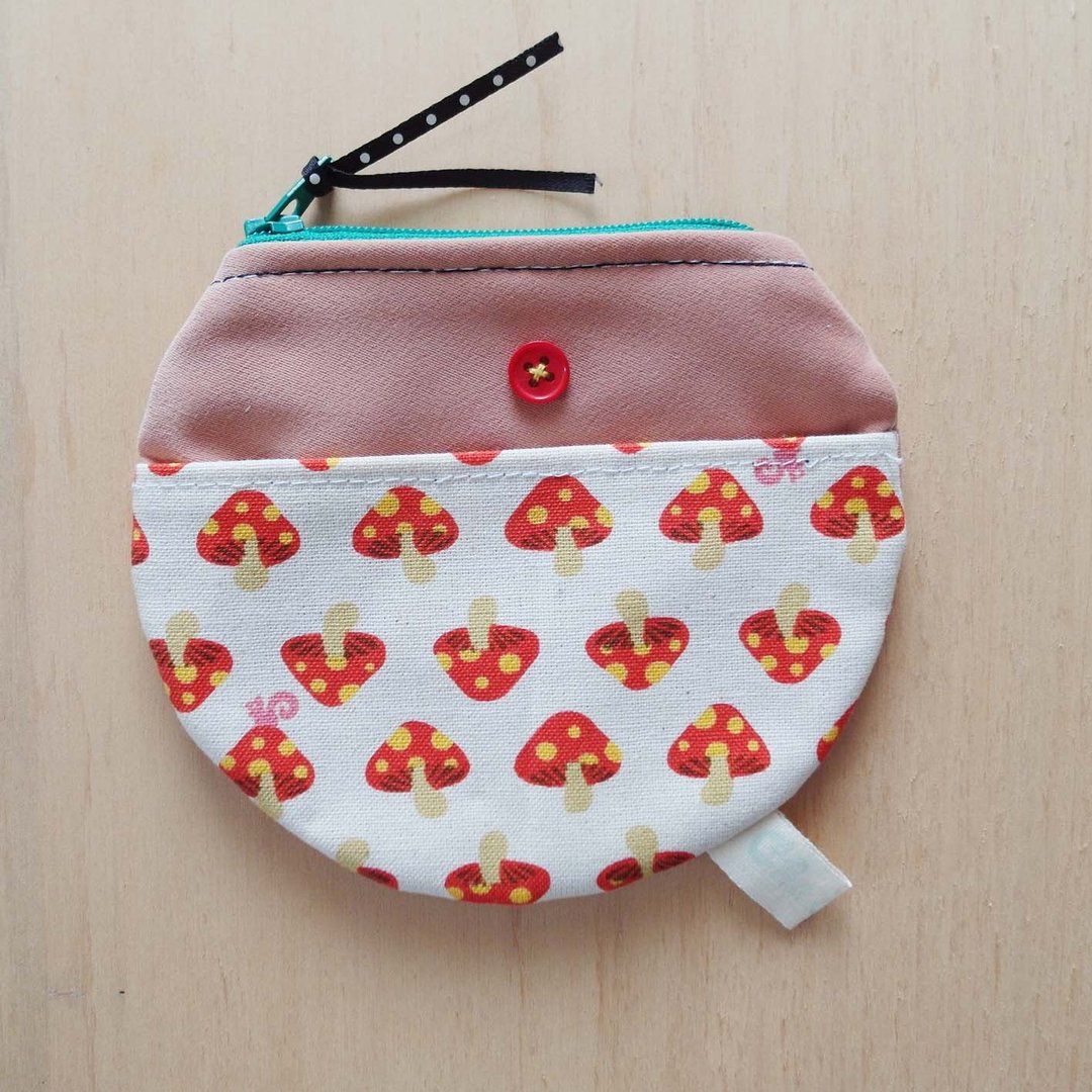Cha mimi。圆形缺一角钱包 Round purse!-杂货x小蘑菇 - 零钱包 - 其他材质 红色