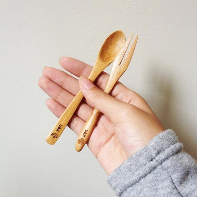 小小餐具组。竹制餐具 - 厨房用具 - 竹 金色