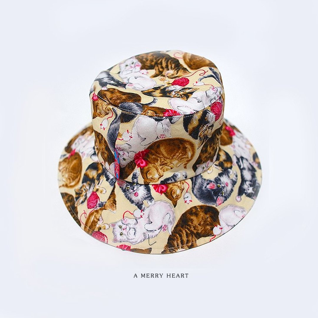 A MERRY HEART♥啾咪萌猫渔夫帽 - 帽子 - 其他材质 