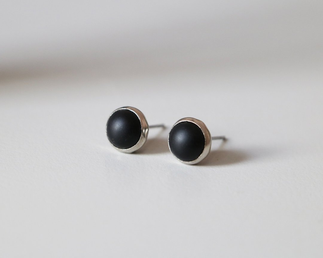 历练 耳环 - 耳环/耳夹 - 其他金属 黑色