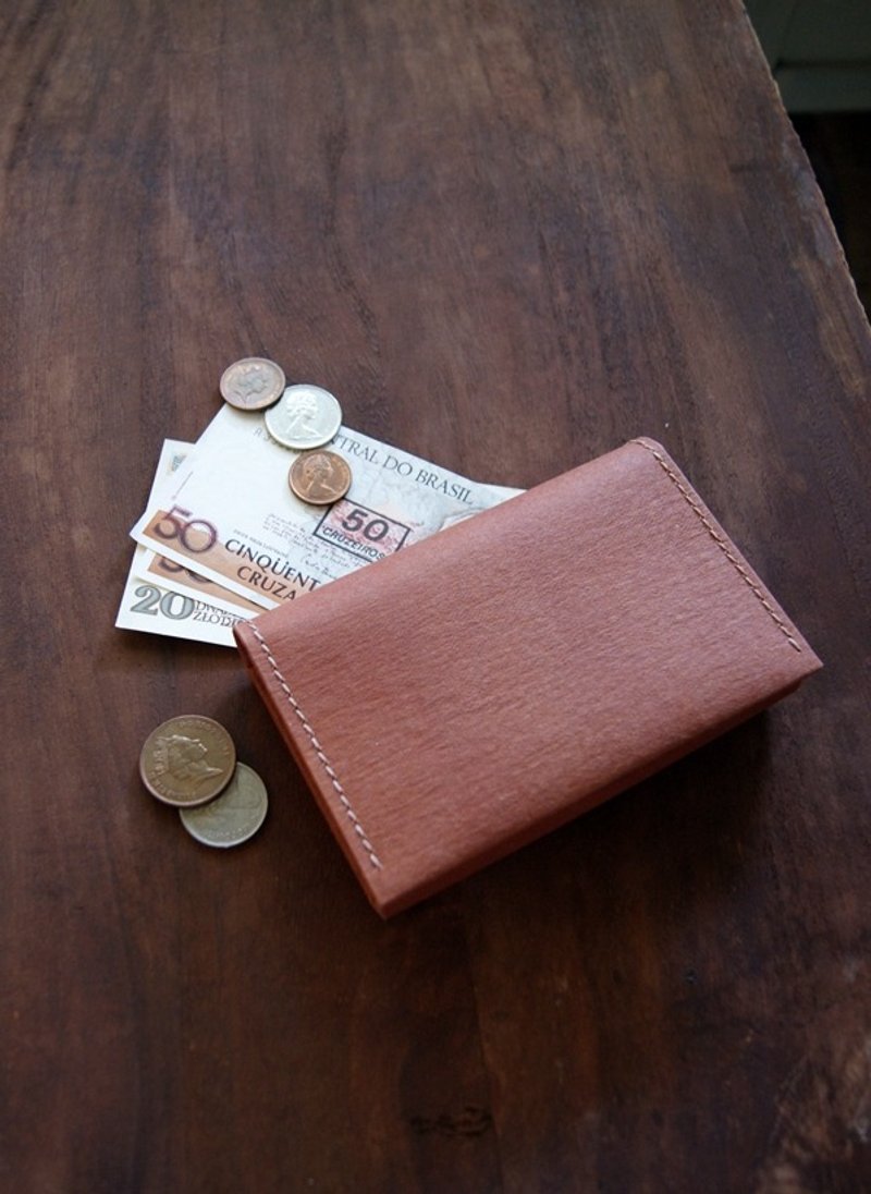 - 水洗纸短夹 / 茶褐 - 皮夹/钱包 - 纸 