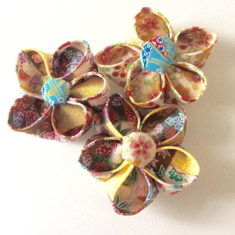 布花发夹 - 发饰 - 其他材质 多色