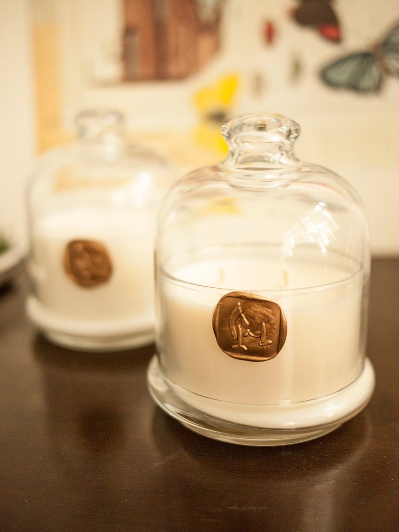 云尼拿天然大豆蜡烛 - 优雅玻璃 x 天然大豆 x 纯精油 x 无烟害 - 蜡烛/烛台 - 蜡 白色