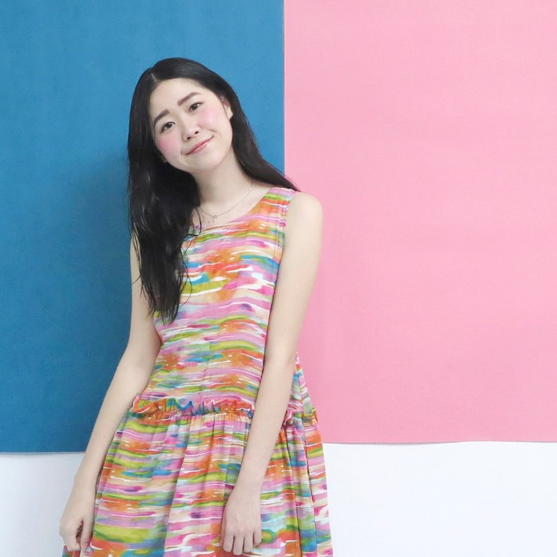 粉彩隧道经典背心洋装 - 洋装/连衣裙 - 其他材质 粉红色