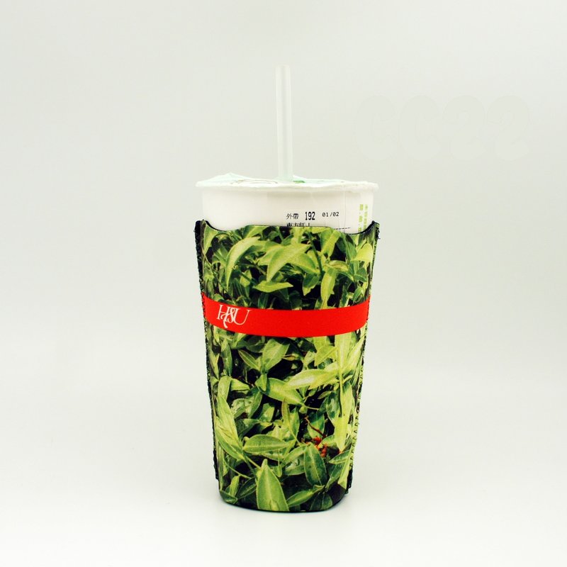 BLR 保冰吸水杯套 茶叶 适用市售饮料杯 HSU 联名款 - 随行杯提袋/水壶袋 - 聚酯纤维 绿色