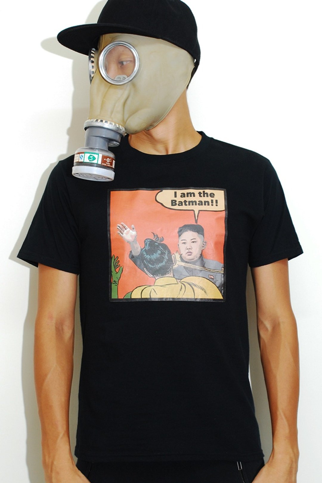 Batman金100%纯棉黑色T恤 (SmogUp) - 中性连帽卫衣/T 恤 - 棉 黑色