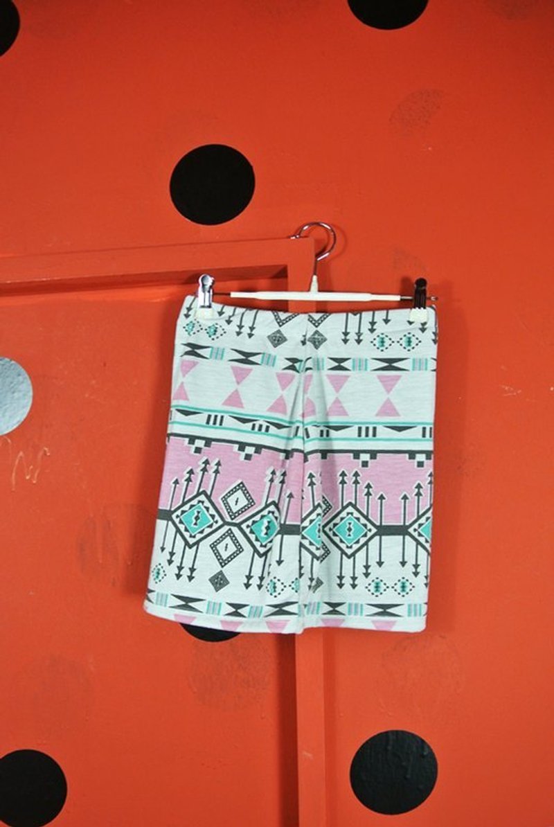 迷幻几何伸缩短裙 - 裙子 - 其他材质 