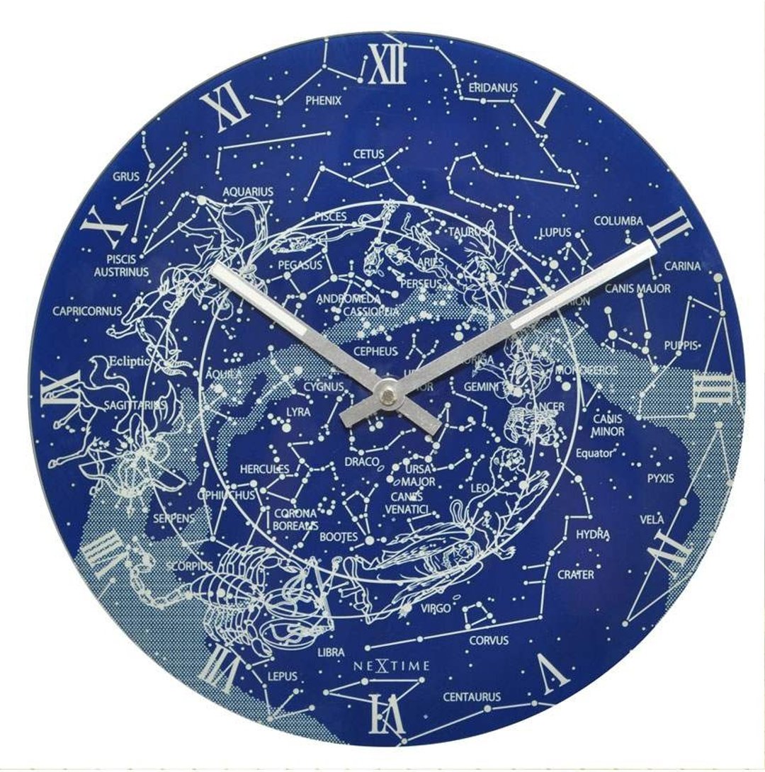 NeXtime wall clock Milky Way - Luminous 夜光星座挂钟 - 时钟/闹钟 - 玻璃 蓝色