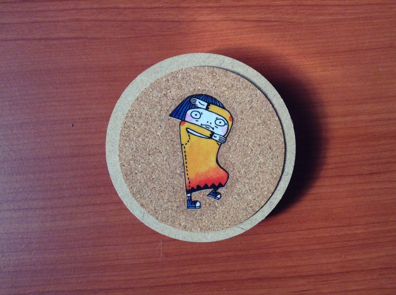 [女孩很有事]遮脸 -透明贴纸 - 贴纸 - 防水材质 橘色