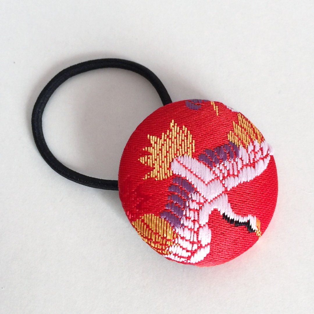 Hair elastic with Japanese Traditional Pattern, Kimono (Large) [Brocade] - 发饰 - 其他材质 红色