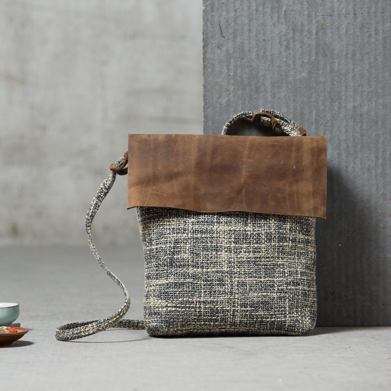 庸庸原创女包斜跨单肩小布包包女士新款2015复古文艺棉麻布包 - 侧背包/斜挎包 - 棉．麻 