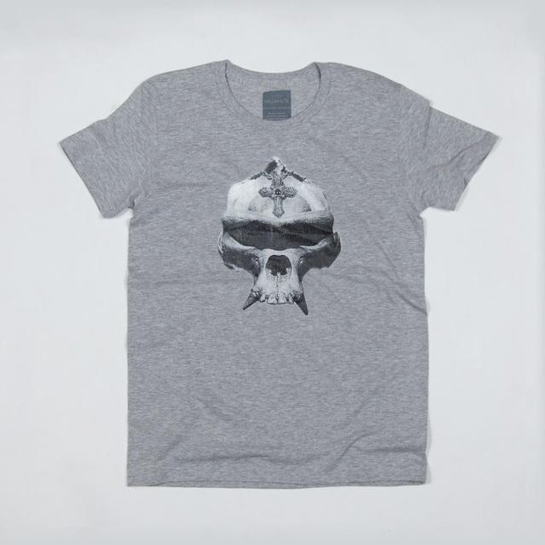 Vintage skull no.3 Tcollector Funny design T shirt - 男装上衣/T 恤 - 棉 银色