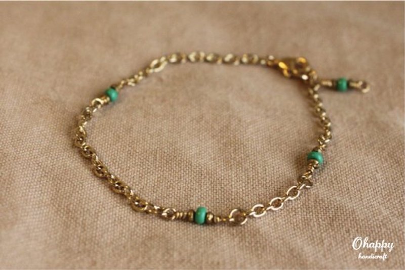 Ohappy 手作- 树与我 手炼 - b4 - 手链/手环 - 其他金属 绿色