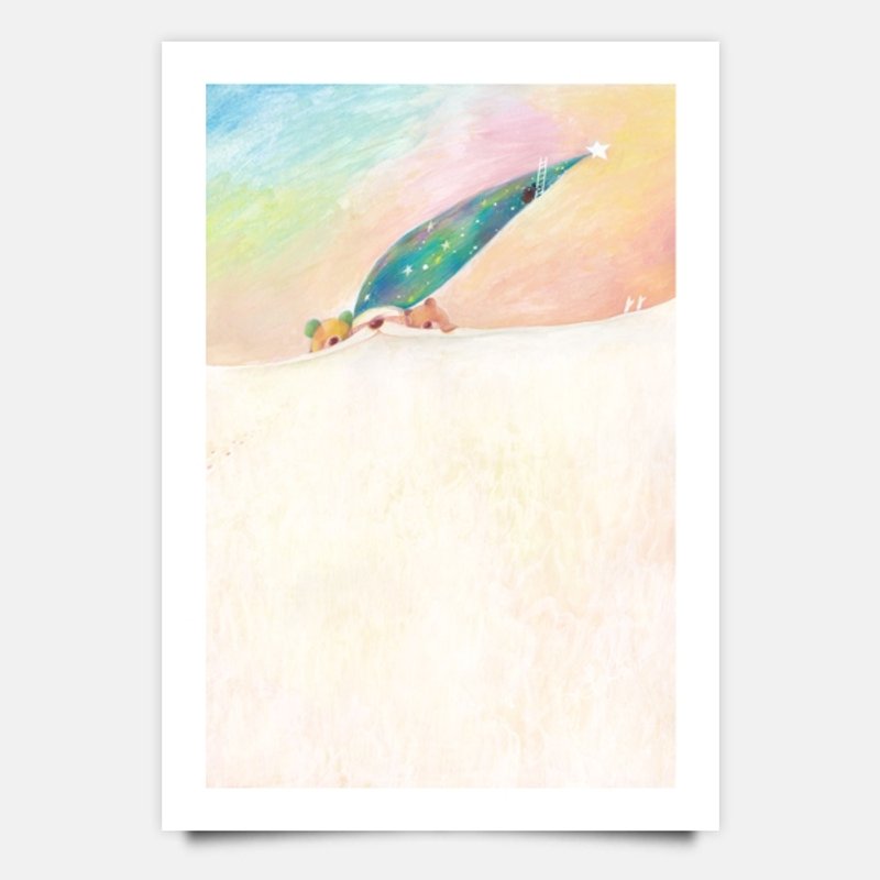 圣诞卡-白雪眠眠 - 卡片/明信片 - 纸 白色