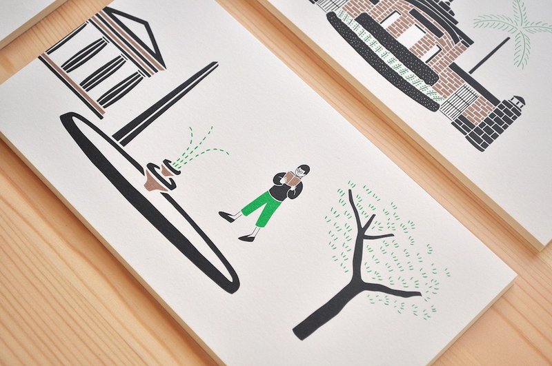 台湾大学日常风景明信片 No.4-傅园 - 卡片/明信片 - 纸 白色