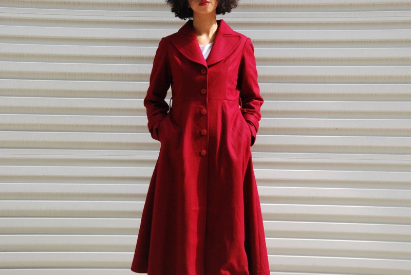 古着毛料大衣 - 女装休闲/机能外套 - 其他材质 